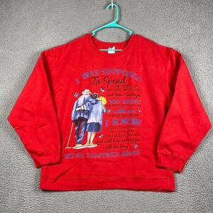 Delta Fleece Men's 2XL Sweater Graphic Pullover Sentimental Cozy Love Quote